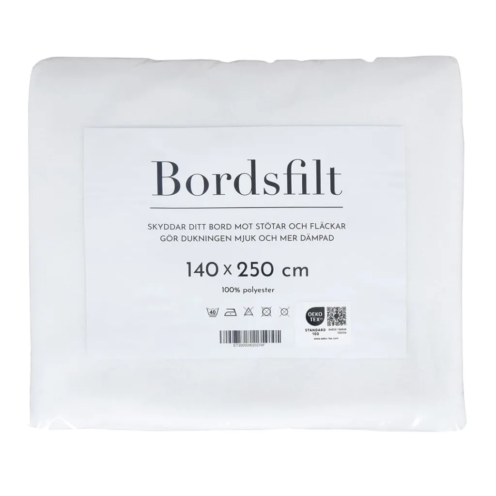 Bordsfilt|Bordsfilt vit förpackning 140x250cm