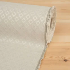Nordisk Textil Rutiga Möbeltyger|Mönstrade Möbeltyger|Borgholm creme - rutigt möbeltyg i klassisk stil