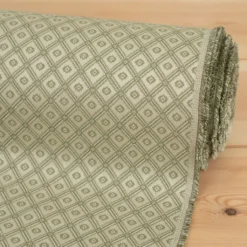 Nordisk Textil Rutiga Möbeltyger|Mönstrade Möbeltyger|Borgholm grön - rutigt möbeltyg i klassisk stil