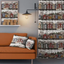 Arvidssons textil Arvidssons Textil|Bryggviken tyg med Smögens sjöbodar