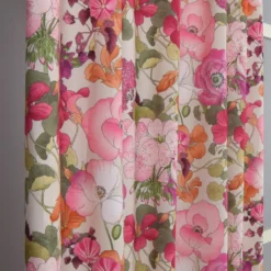 Nordisk Textil Gardiner Mönstrade|Capucine rosa gardiner – Färgstark blommig gardin