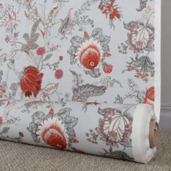 Nordisk Textil Gardintyger Mönstrade|Ceylan grå tyg
