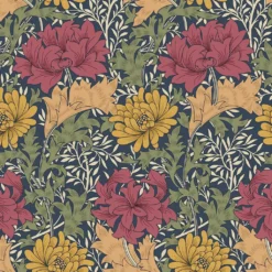 Nordisk Textil Arts & Crafts Tyger|Gardintyger Mönstrade|Chrysanthemum Bloom tyg
