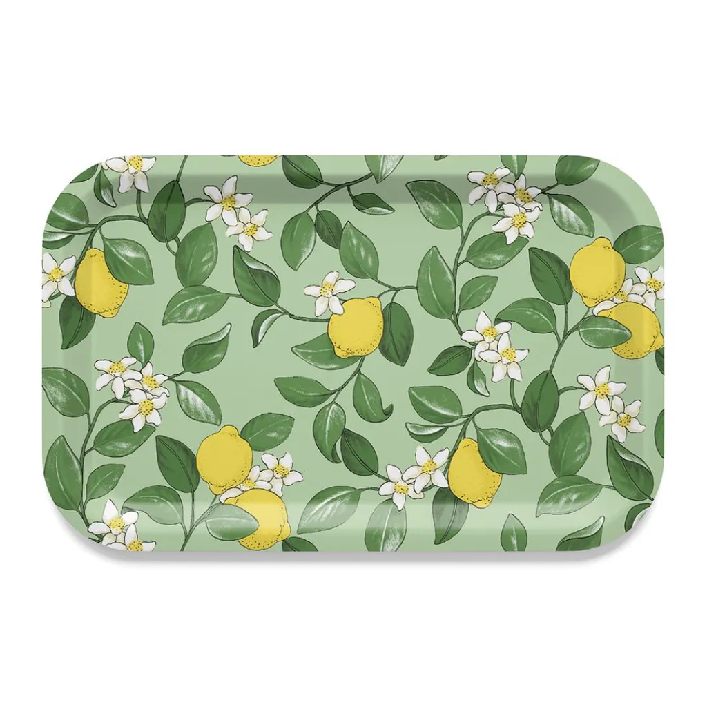 Arvidssons textil Brickor|Citronlycka grön bricka 33×21cm