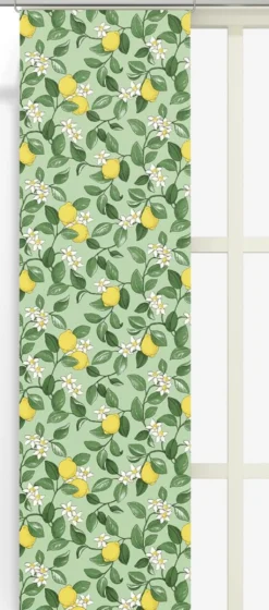 Arvidssons textil Panelgardiner|Citronlycka grön panelgardiner