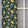 Arvidssons textil Panelgardiner|Citronlycka svart panelgardiner med citroner