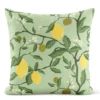 Arvidssons textil Mönstrade Kuddfodral|Citronträd grön kuddfodral