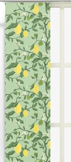 Arvidssons textil Panelgardiner|Citronträd grön panelgardiner