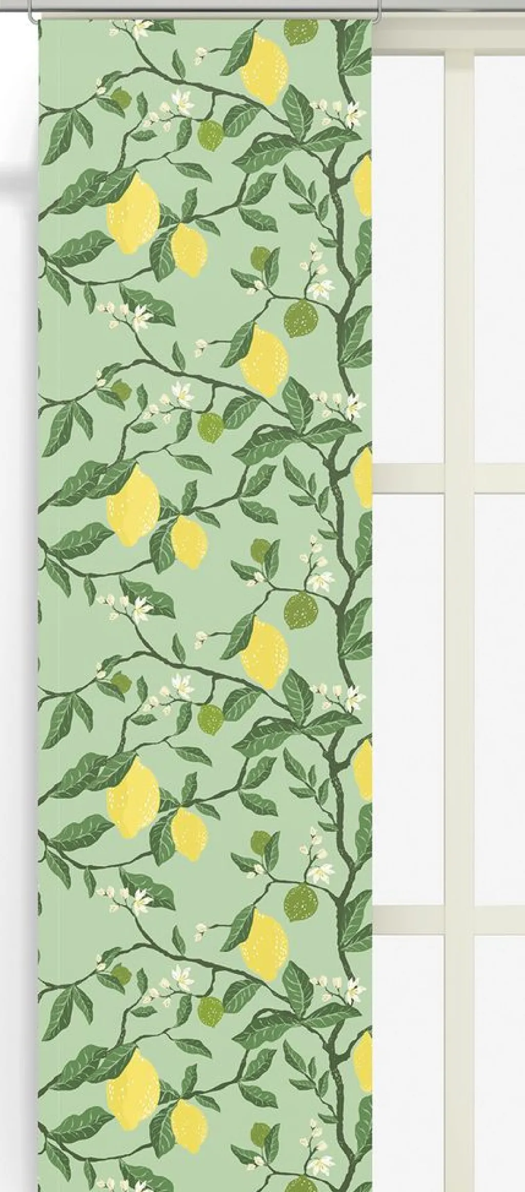 Arvidssons textil Panelgardiner|Citronträd grön panelgardiner