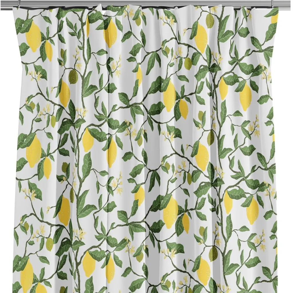 Arvidssons textil Gardiner Mönstrade|Citronträd gul - gardiner med citroner
