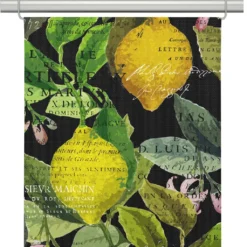 Arvidssons textil Panelgardiner|Citrus svart panelgardiner