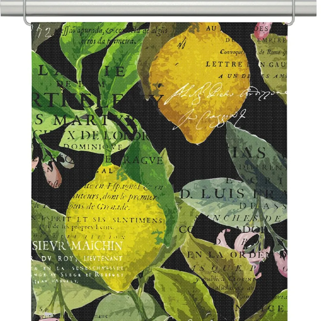 Arvidssons textil Panelgardiner|Citrus svart panelgardiner