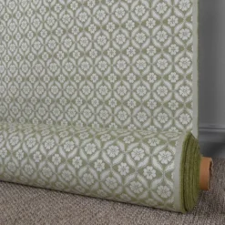 Mönstrade Möbeltyger|Bolster|Clover grön tyg