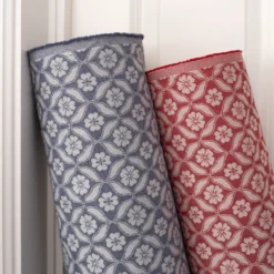 Mönstrade Möbeltyger|Bolster|Clover marin tyg