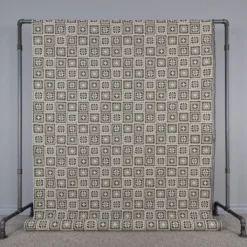 Arvidssons textil Rutiga Möbeltyger|Mönstrade Möbeltyger|Cristina beige mormorsruta möbeltyg