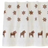 Arvidssons textil Gardinkappor Mönstrade|Julgardiner|Dalapeppisar bård vit gardinkappa metervara
