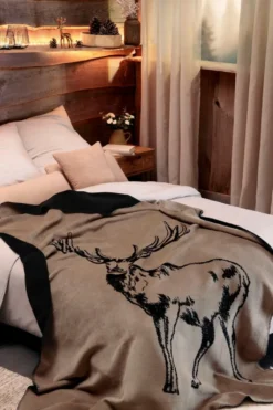 Biederlack Bomullsfiltar|Deer beige filt