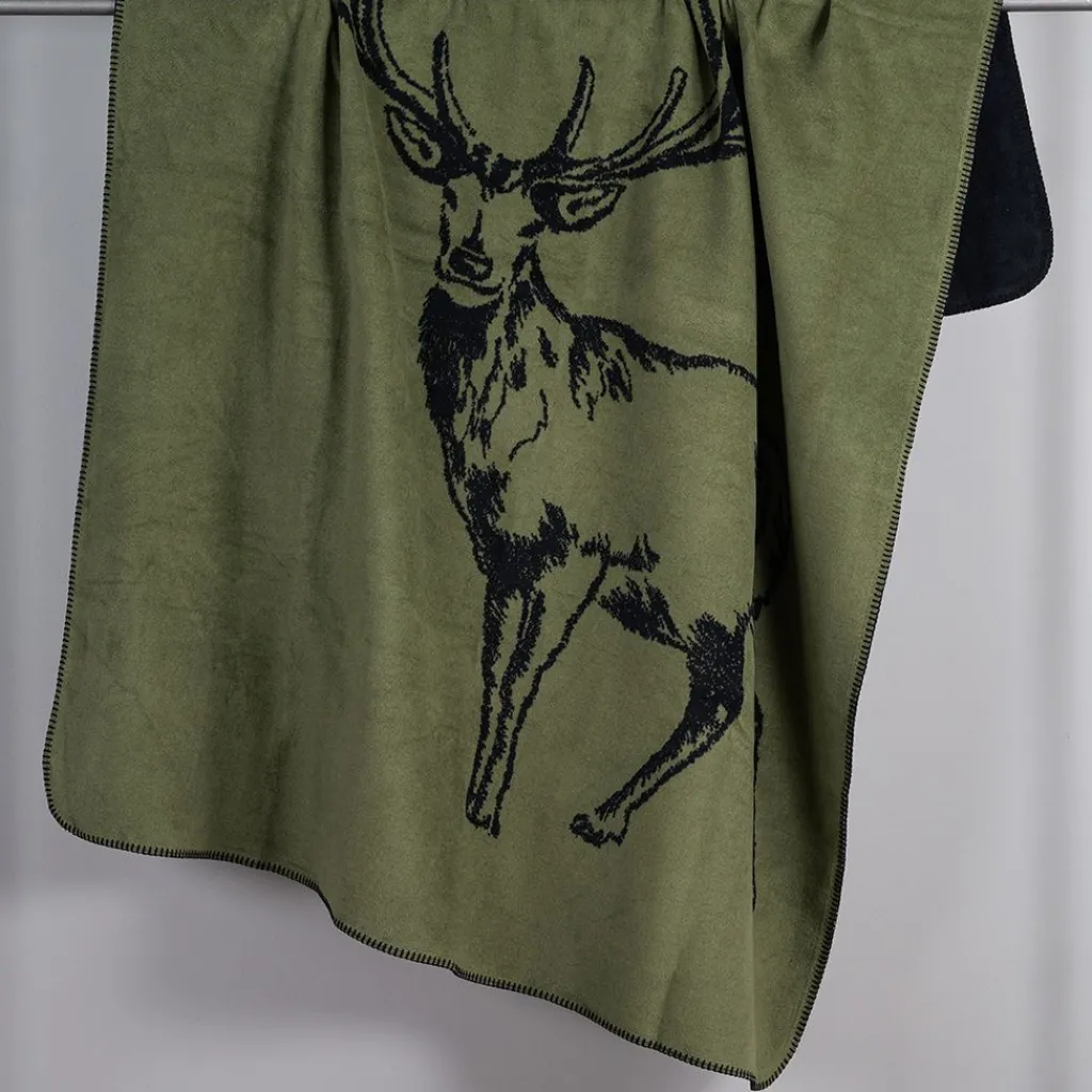 Biederlack Bomullsfiltar|Deer grön filt