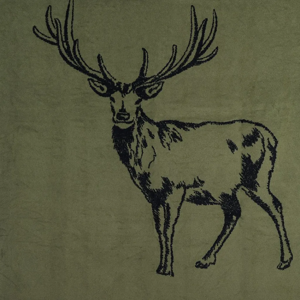 Biederlack Bomullsfiltar|Deer grön filt