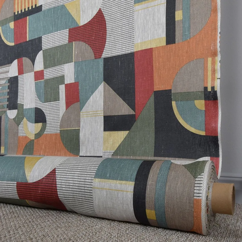 Nordisk Textil Gardintyger Mönstrade|Delaunay tyg