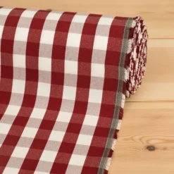 Nordisk Textil Rutiga Möbeltyger|Rutor & Ränder|Dewon röd-vit rutigt tyg