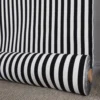 Nordisk Textil Randiga Möbeltyger|Divers vit-svart randigt Gobelängtyg