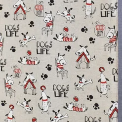 Barn Gardintyger Mönstrade|Barnmönster|Dogs life tyg med hundar