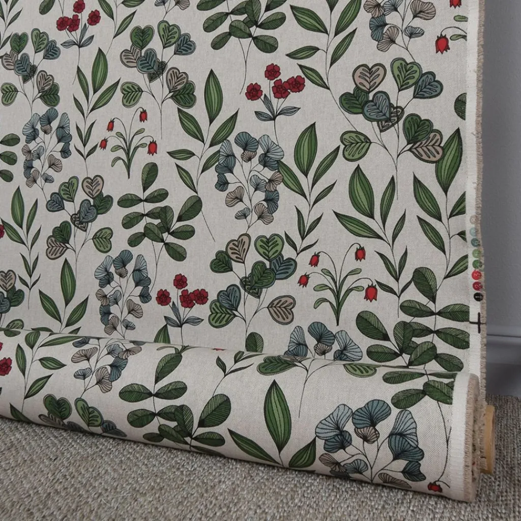 Gardintyger Mönstrade|Drawn foliage tyg