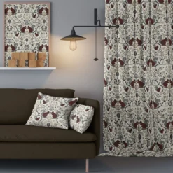 Arvidssons textil Gardintyger Mönstrade|Arvidssons Textil|Ekorrskogen brun tyg