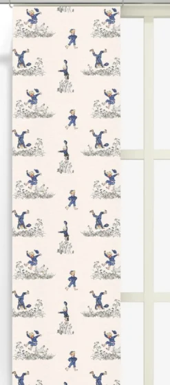 Arvidssons textil Panelgardiner|Emils Glädjeskutt beige panelgardiner