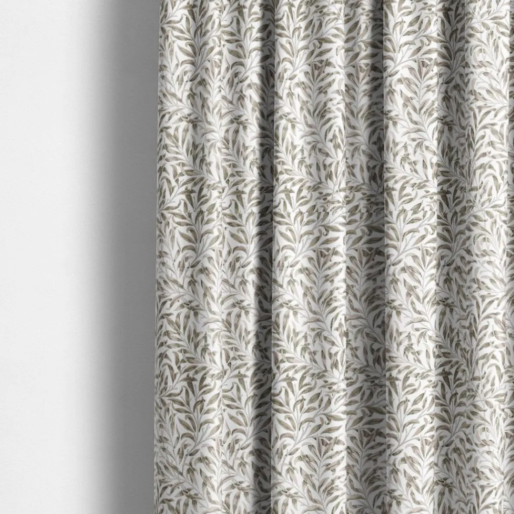 Nordisk Textil Gardiner Mönstrade|Ester beige gardiner med tidlöst bladmönster