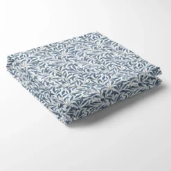 Nordisk Textil Bordsduk|Ester duvblå bordsduk med tidlöst bladmönster