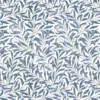 Nordisk Textil Arts & Crafts Tyger|Gardintyger Mönstrade|Ester duvblå tyg – klassiskt bladmönster i duvblått