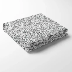 Nordisk Textil Bordsduk|Ester grå bordsduk med tidlöst bladmönster