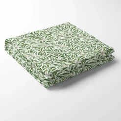 Nordisk Textil Bordsduk|Ester grön bordsduk med tidlöst bladmönster