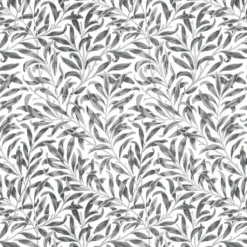 Nordisk Textil Arts & Crafts Tyger|Gardintyger Mönstrade|Ester grå tyg – klassiskt bladmönster i grått