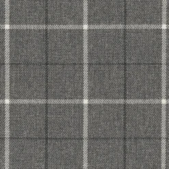 Nordisk Textil Rutiga Möbeltyger|Eton grå rutigt möbeltyg med vita och mörkgrå ränder