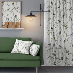 Arvidssons textil Gardiner Mönstrade|Fågelfest gardiner