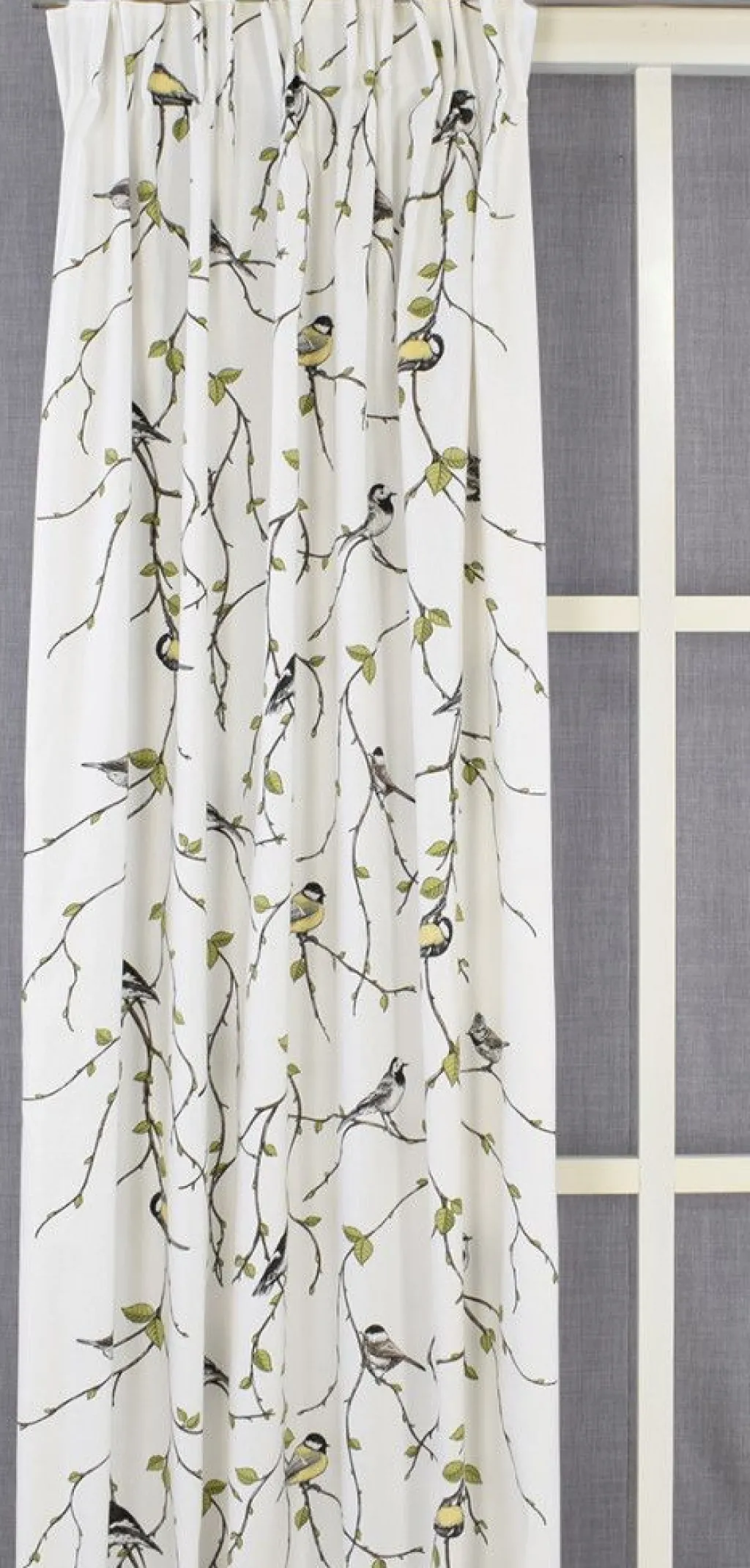 Arvidssons textil Gardiner Mönstrade|Fågelfest gardiner