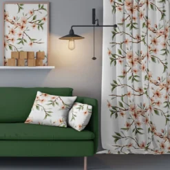 Arvidssons textil Gardiner Mönstrade|Fägring aprikos gardiner