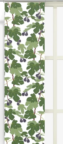 Arvidssons textil Panelgardiner|Fikonträd grön panelgardiner