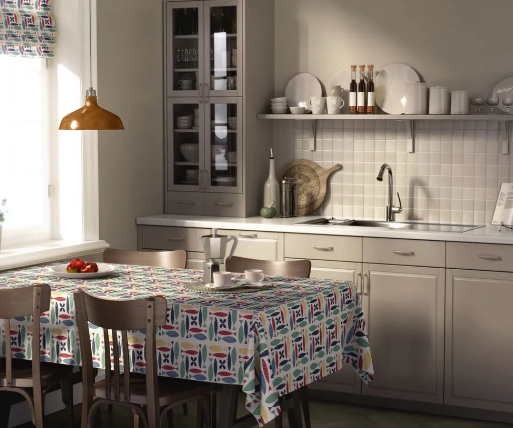 Arvidssons textil Bordsduk|Fina fisken multi bordsduk