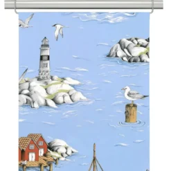 Arvidssons textil Panelgardiner|Fiskeskär ljusblå panelgardiner