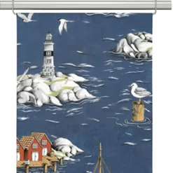 Arvidssons textil Panelgardiner|Fiskeskär mörkblå panelgardiner