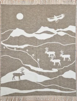 Arvidssons textil Ullplädar|Fjällvandring beige ullpläd