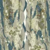 Arvidssons textil Gardintyger Mönstrade|Arvidssons Textil|Fjällvandring Bård beige-blå tyg