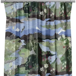 Arvidssons textil Arvidssons Textil|Gardintyger Mönstrade|Fjällvandring grön-blå tyg