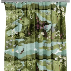 Arvidssons textil Gardintyger Mönstrade|Arvidssons Textil|Fjällvandring ljusgrön tyg