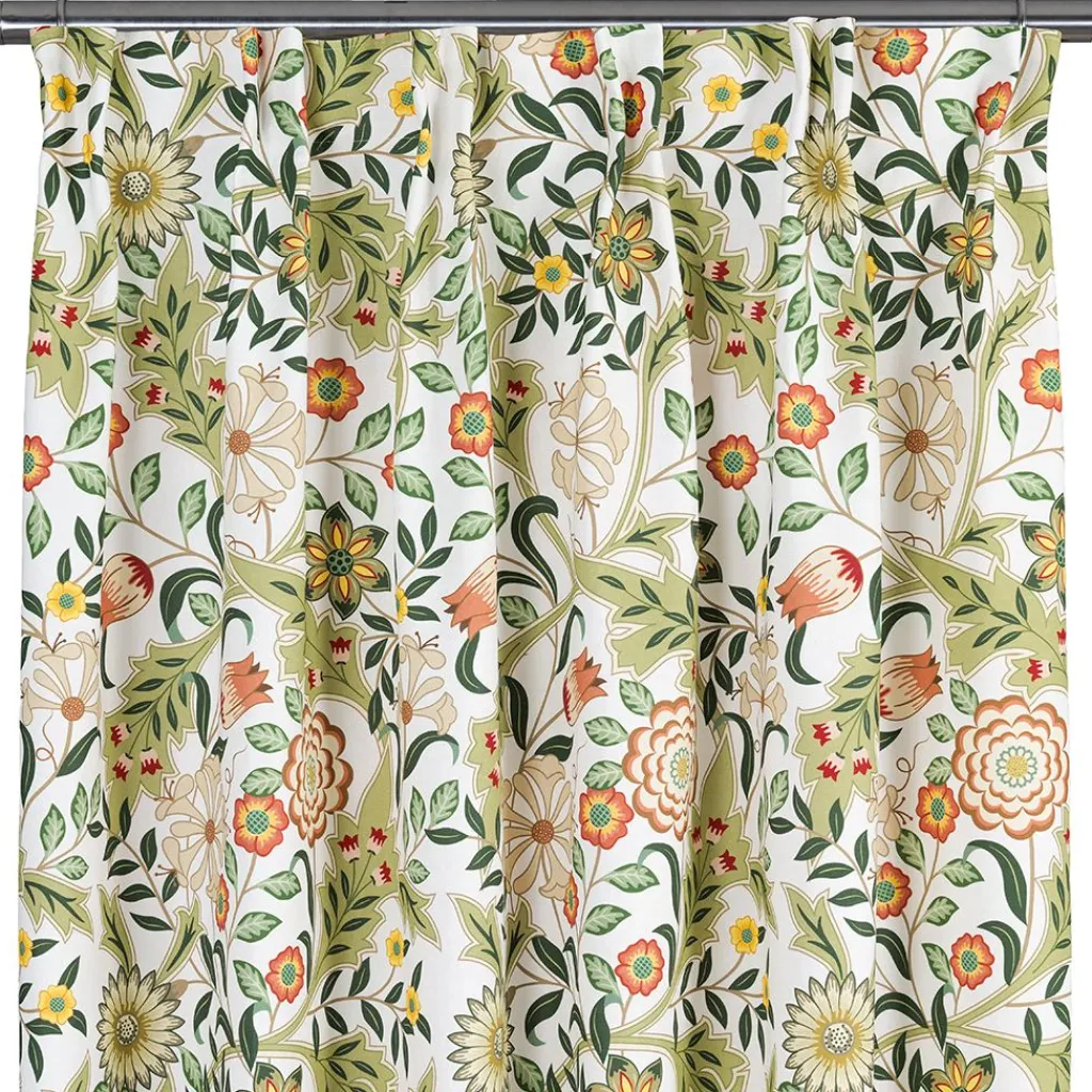 Nordisk Textil Gardiner Mönstrade|Flora grön gardiner