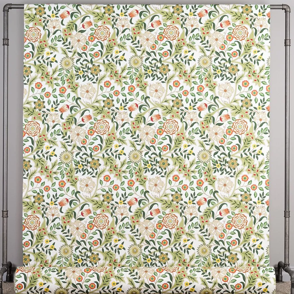 Nordisk Textil Arts & Crafts Tyger|Gardintyger Mönstrade|Flora grön tyg